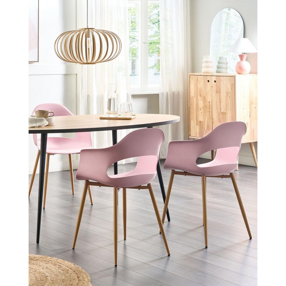 Beliani Lot de 2 chaises de salle à manger en Matière synthétique Scandinave UTICA  