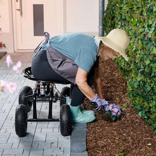 Northix Siège de jardin mobile avec rangement  