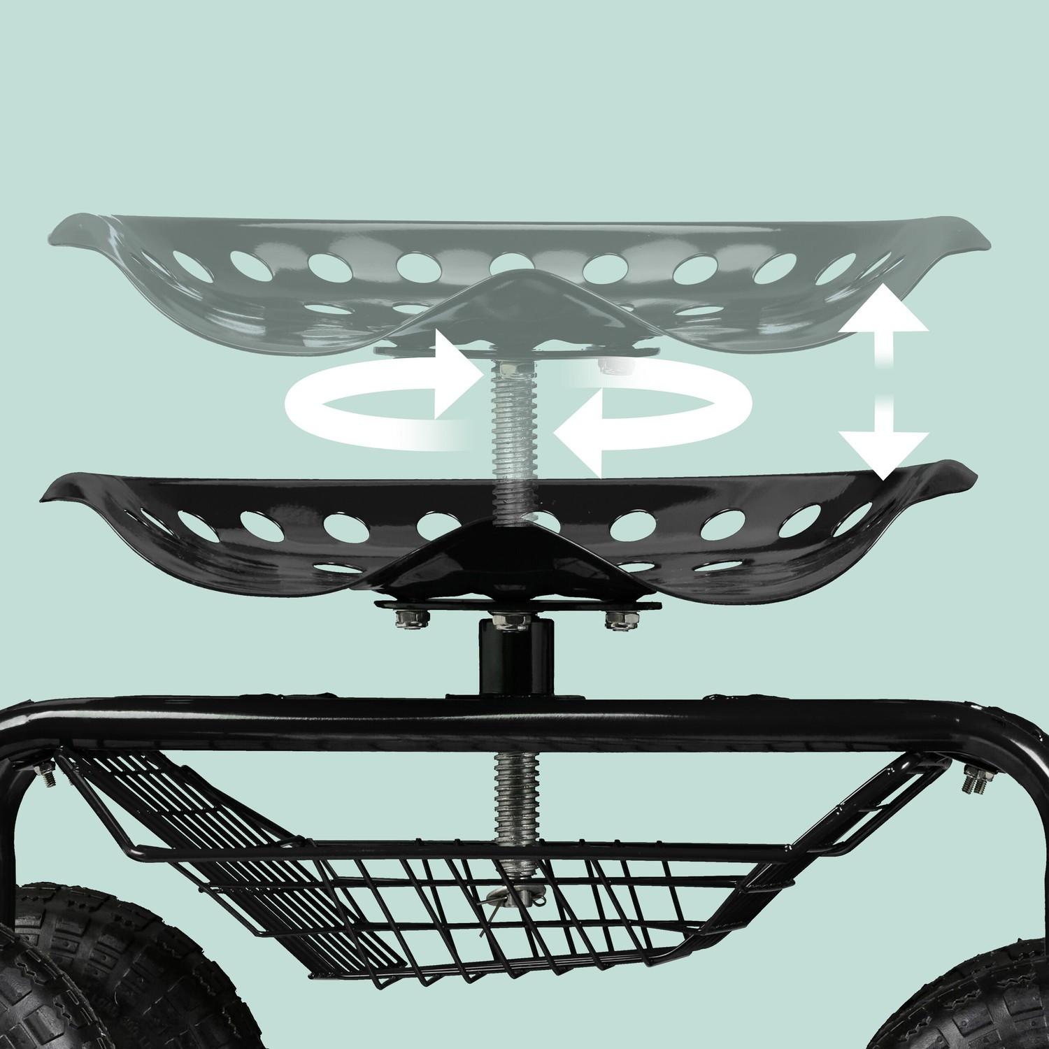 Northix Siège de jardin mobile avec rangement  