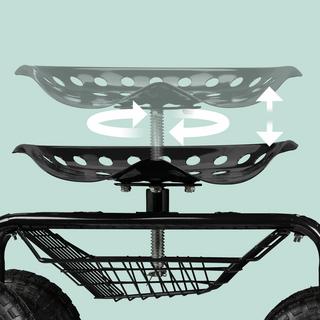 Northix Siège de jardin mobile avec rangement  