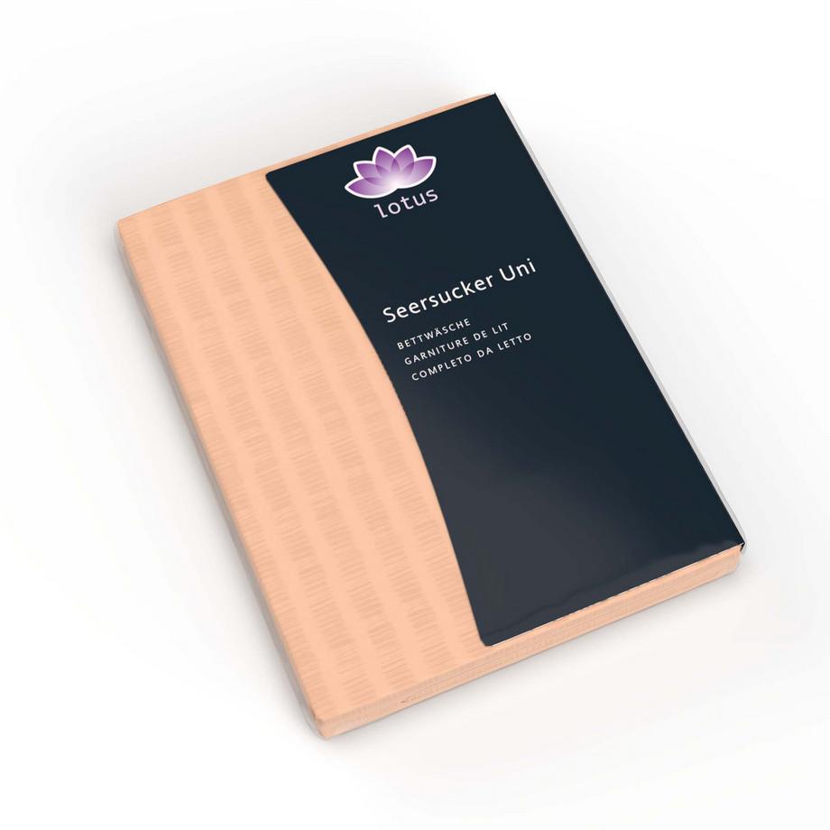 Lotus Bettwaren Lotus Satin Seersucker Uni Bettwäsche  