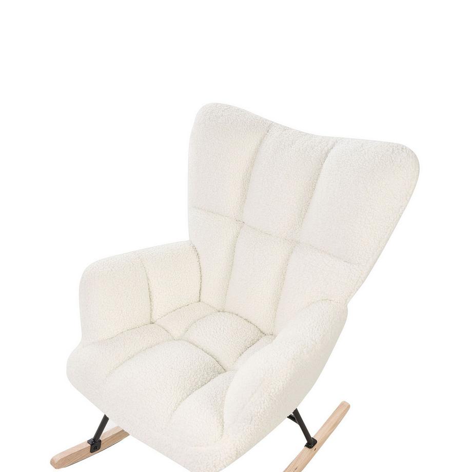 Beliani Fauteuil à bascule en Bouclé Moderne OULU  