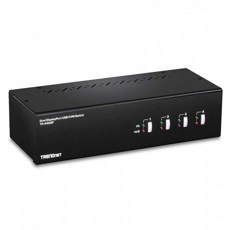 TRENDNET  TK-440DP switch per keyboard-video-mouse (kvm) Nero, Argento 