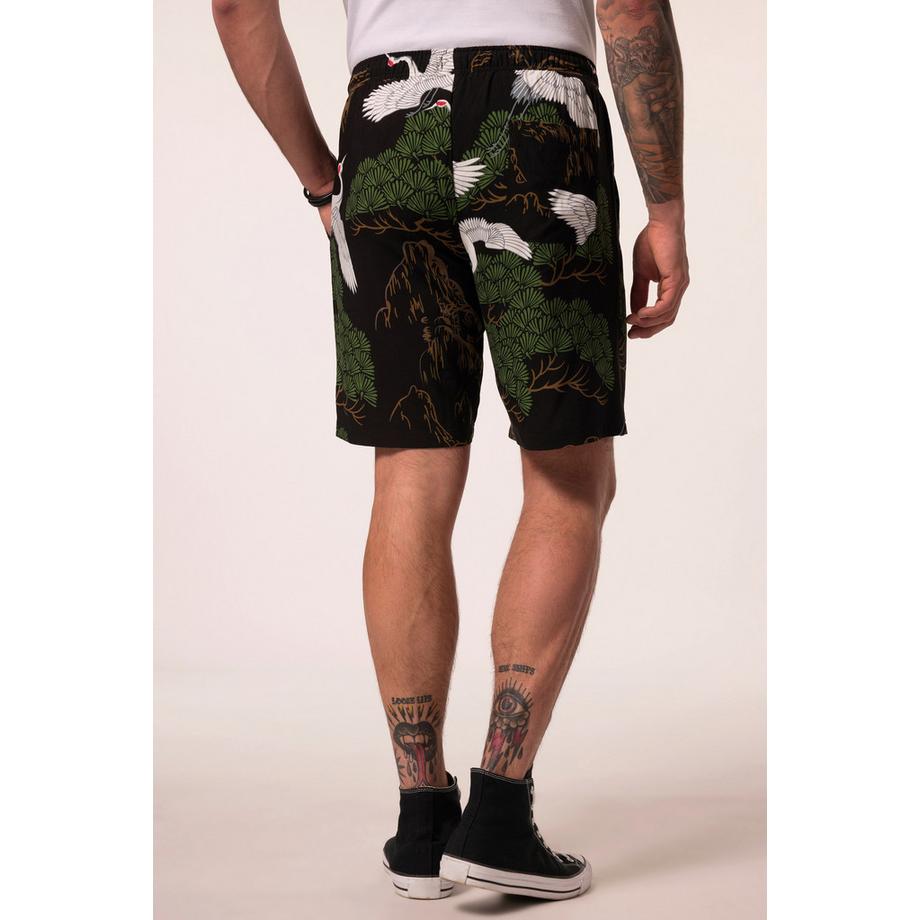 JP1880 Bermuda Alloverprint Shorts mit Elastikbund  