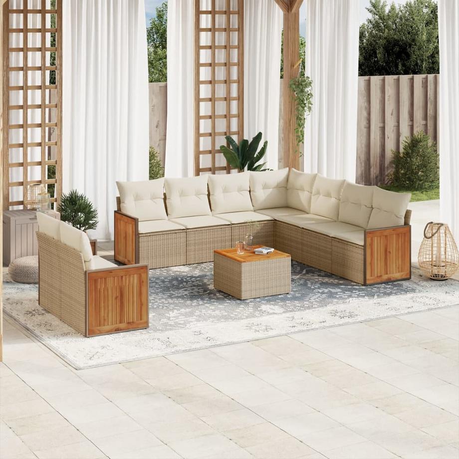 VidaXL Ensemble de canapés de jardin rotin synthétique  