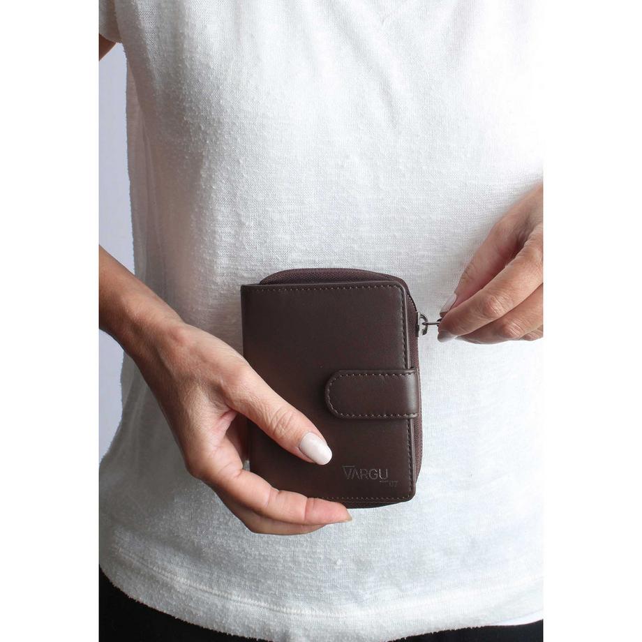 VARGU VINEM 1-A Mono Portafoglio in Vera Pelle  