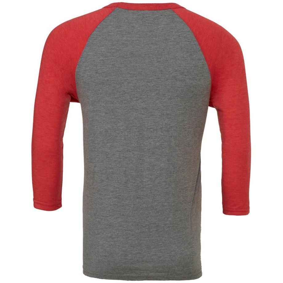 Bella + Canvas Maglia Baseball Canvas Maniche 3/4  