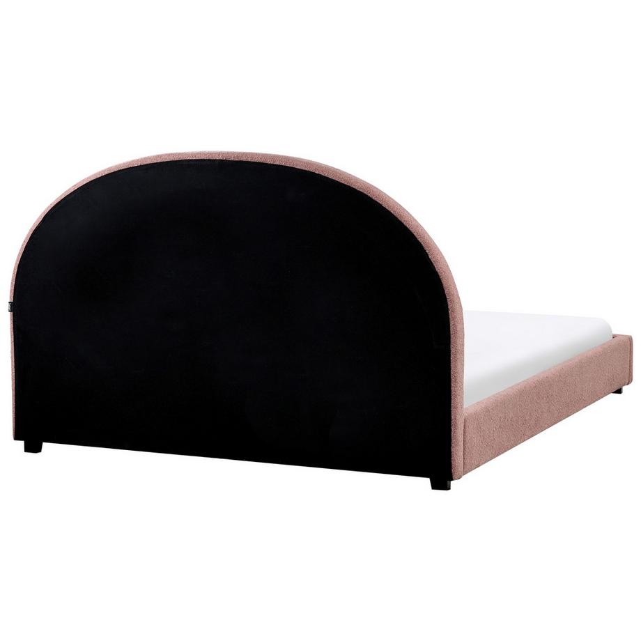 Beliani Bett mit Lattenrost aus Bouclé Retro VAUCLUSE  