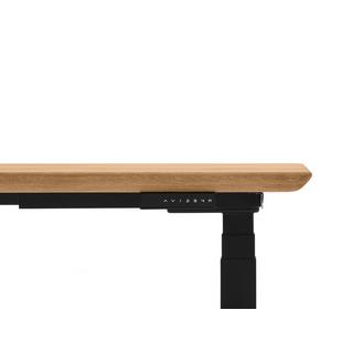 Oakywood Standing Desk Holztisch mit Höhenverstellung - aus Massivholz - Eiche / 160x80 / Schwarz  