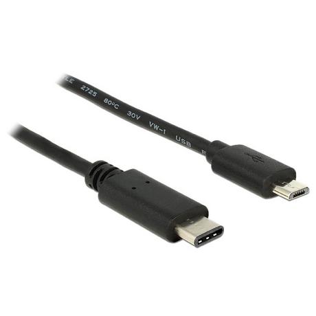 DeLock  83602 cavo USB 1 m USB 2.0 USB C Micro-USB B Nero 