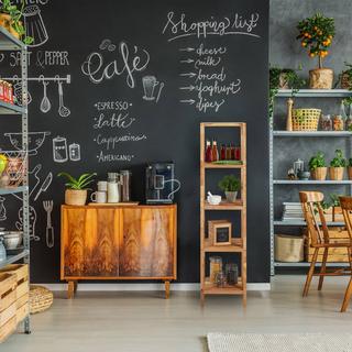 B2X Badezimmerregal in Nussbaum mit 5 Ablagen  