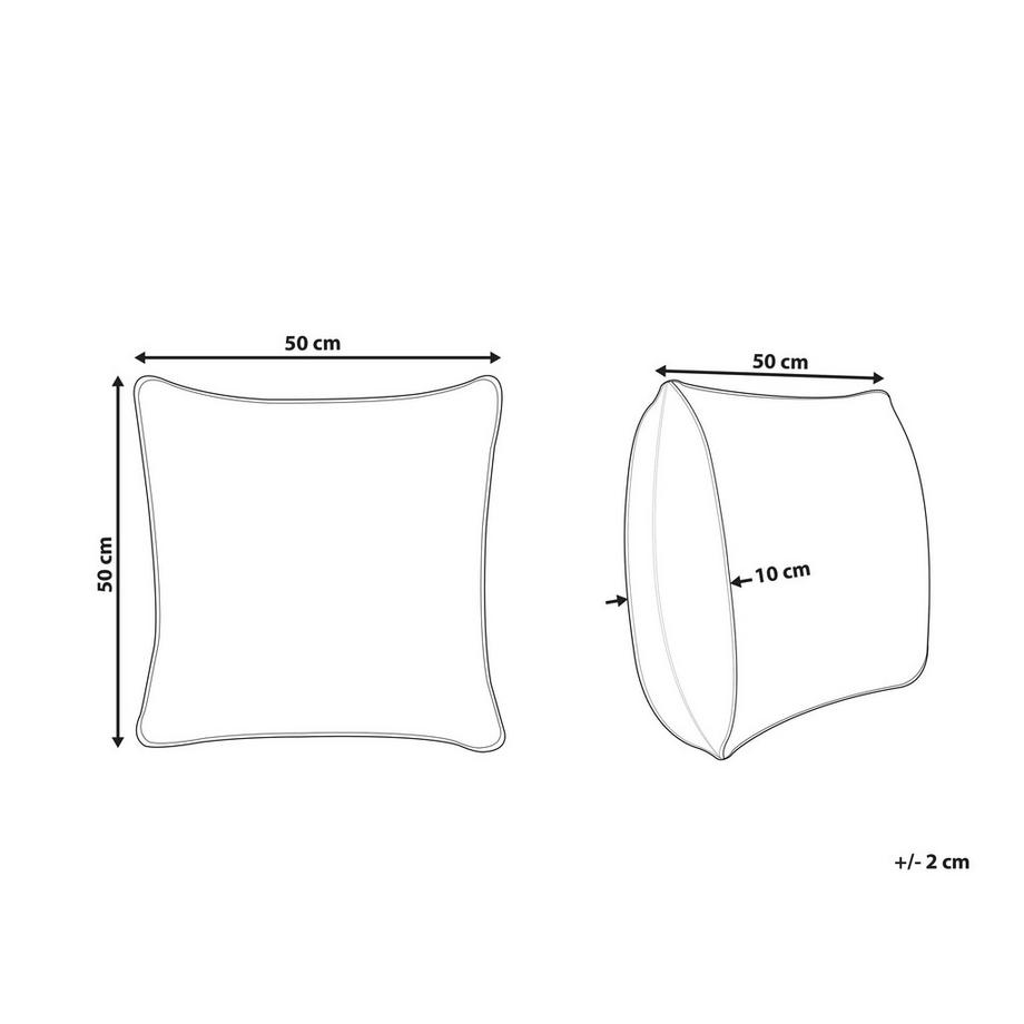 Beliani Coussin en Coton Traditionnel RAIGANJ  