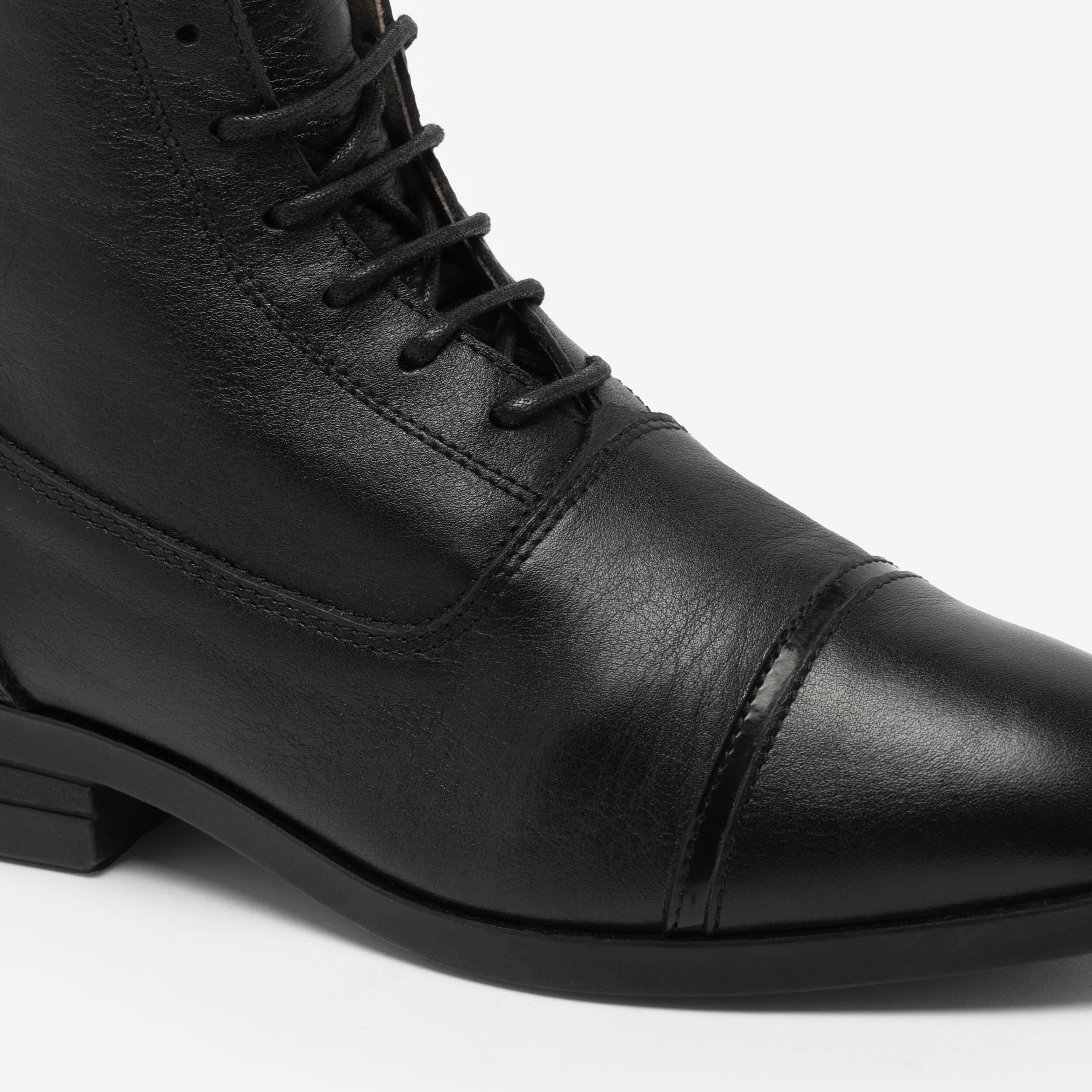 FOUGANZA  Stivaletti equitazione donna pelle stringati 