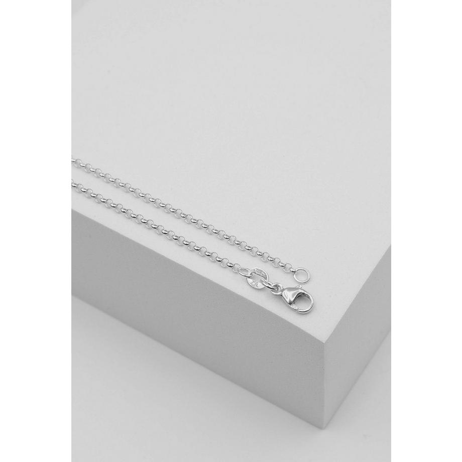 MUAU Schmuck  Collier jaseron or blanc 750, 2mm, 45cm 