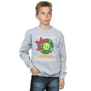 LOONEY TUNES  Tweety Pie Christmas Fair Isle Sweatshirt 