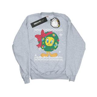 LOONEY TUNES  Tweety Pie Christmas Fair Isle Sweatshirt 