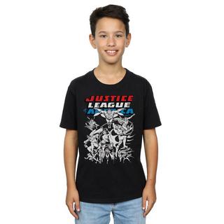 DC COMICS  Tshirt JUSTICE LEAGUE MONO ACTION POSE 