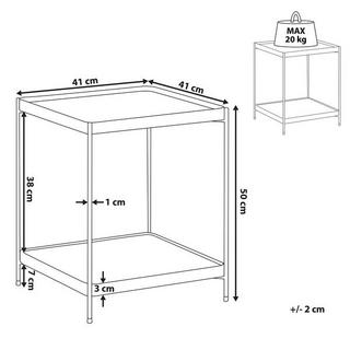 Beliani Beistelltisch aus Sicherheitsglas Modern ALSEA  