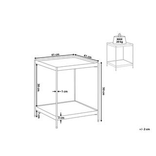 Beliani Beistelltisch aus Sicherheitsglas Modern ALSEA  