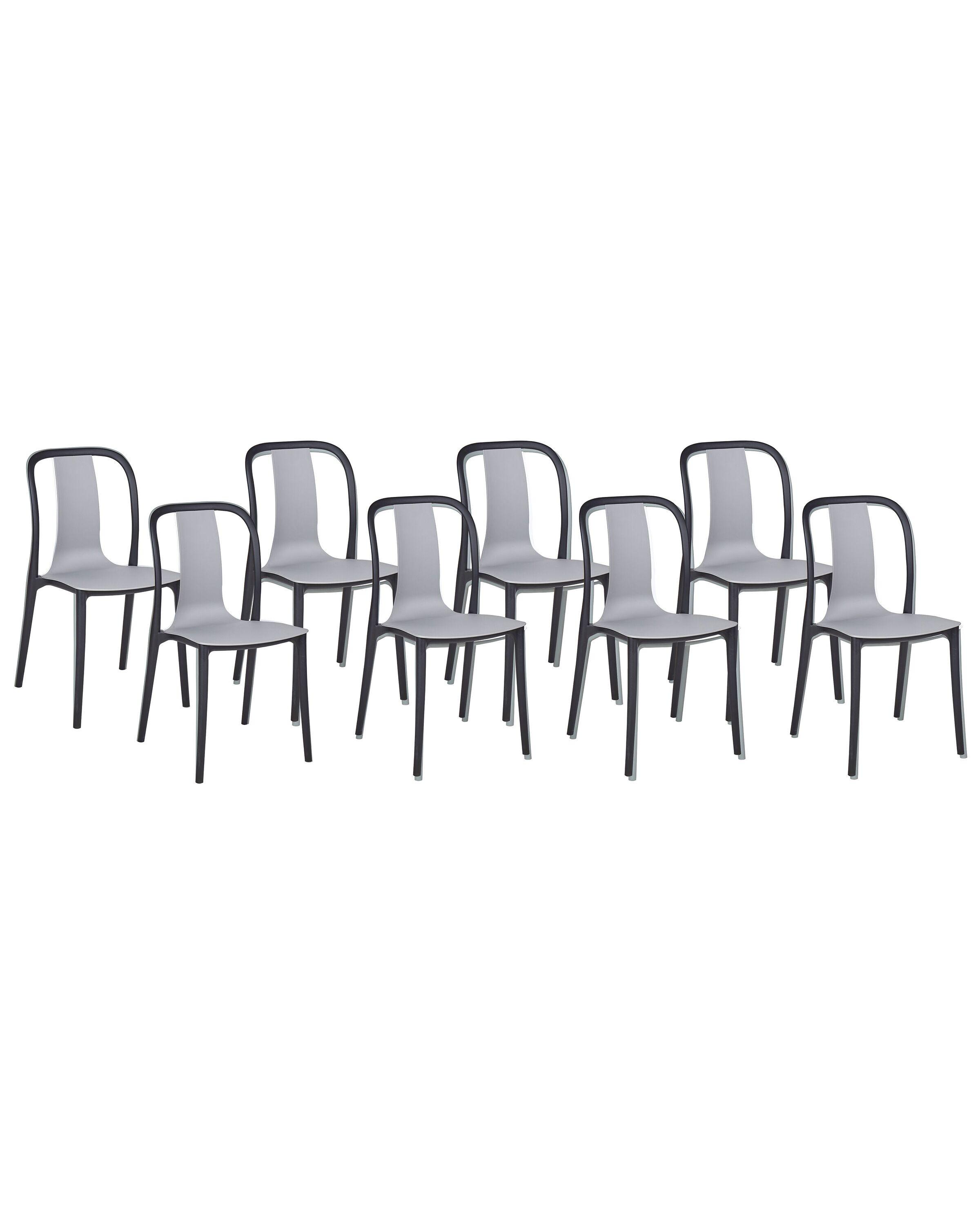 Beliani Lot de 8 chaises en Matière synthétique Moderne SPEZIA  