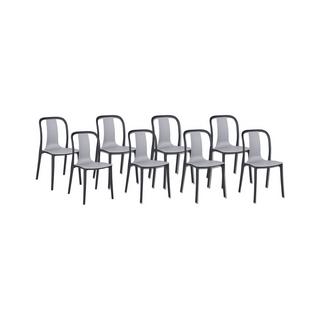 Beliani Lot de 8 chaises en Matière synthétique Moderne SPEZIA  