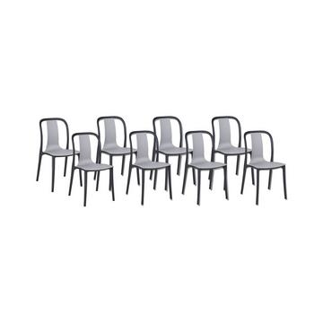 Lot de 8 chaises en Matière synthétique Moderne SPEZIA