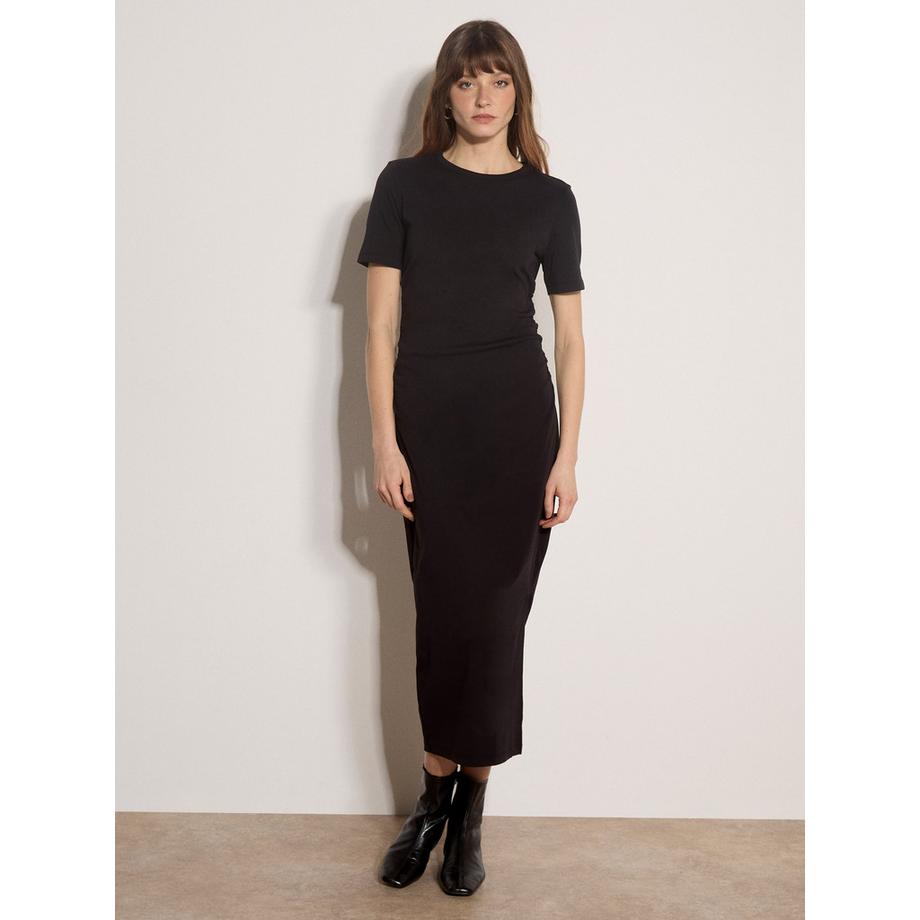 Maxikleid aus Jersey mit Rüschen