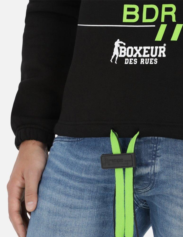 BOXEUR DES RUES Kapuzenpulli Plus Rippen Rollkragenpullover  