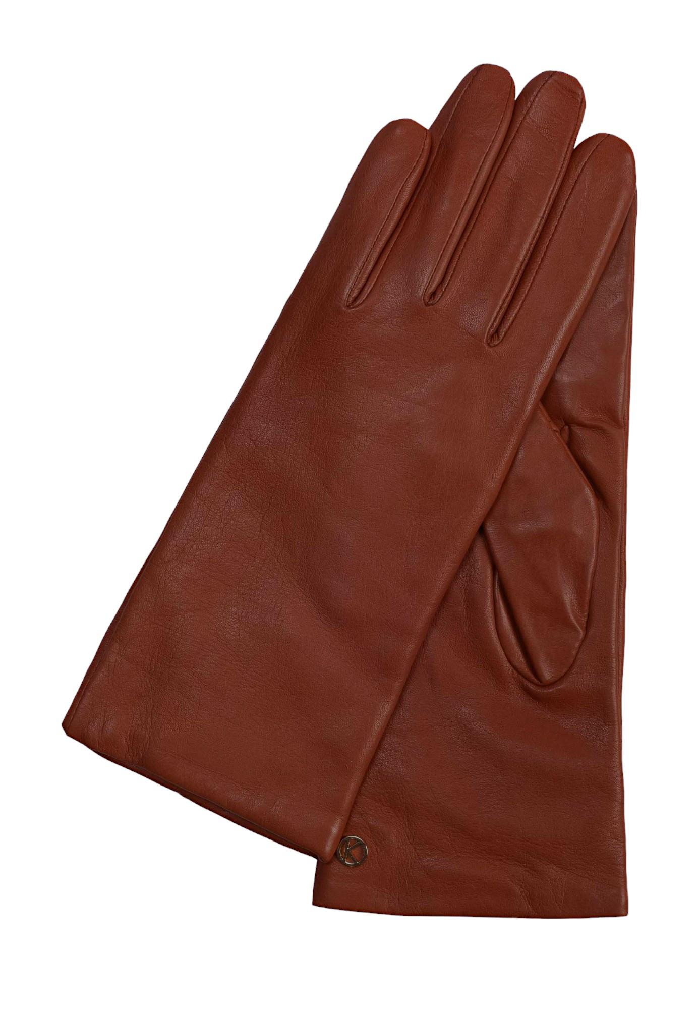 KESSLER  Gants longs élégants "AVA Touch" en cuir d'agneau premium avec fonction tactile et doublure en cachemire 