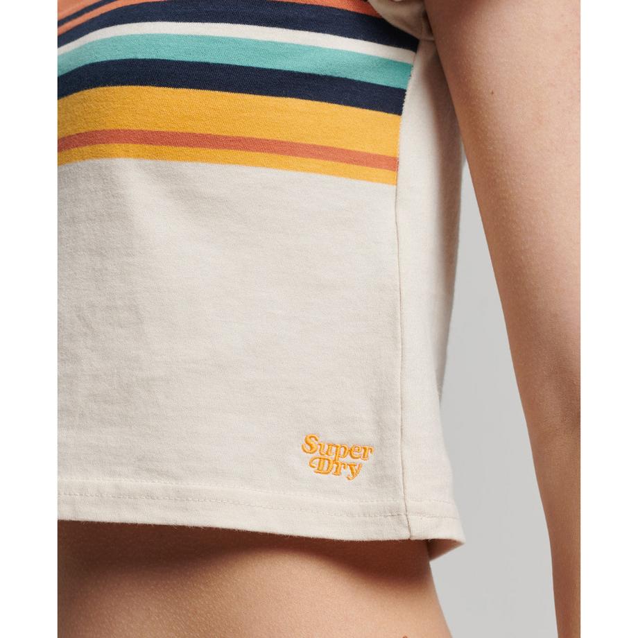 Superdry  t-shirt court rayé fille vintage 