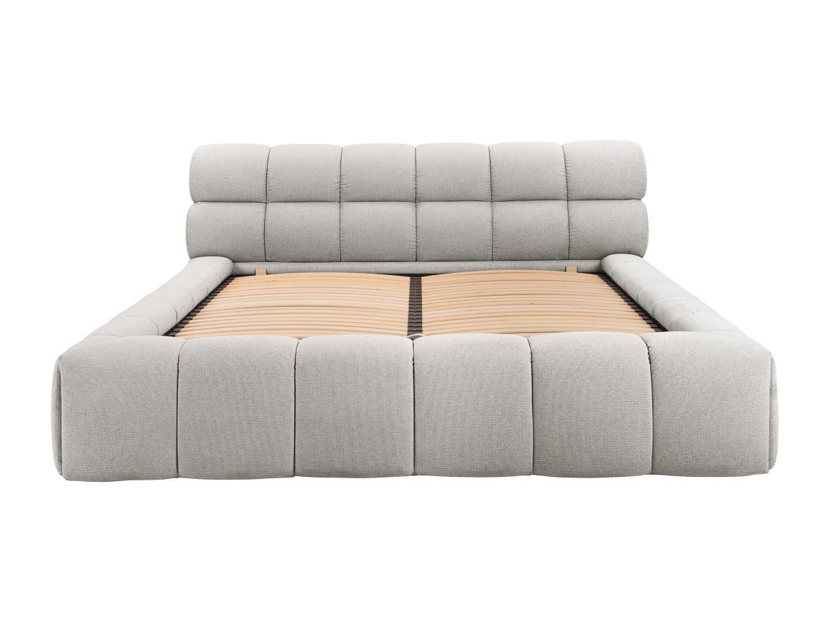 PASCAL MORABITO Lit coffre 160 x 200 cm - Tissu - Gris clair + Matelas - FORVIK de Pascal Morabito  