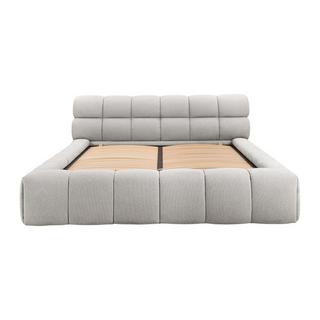 PASCAL MORABITO Lit coffre 160 x 200 cm - Tissu - Gris clair + Matelas - FORVIK de Pascal Morabito  