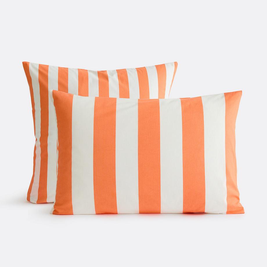 Kissenbezug HENDAYE ORANGE aus Baumwolle