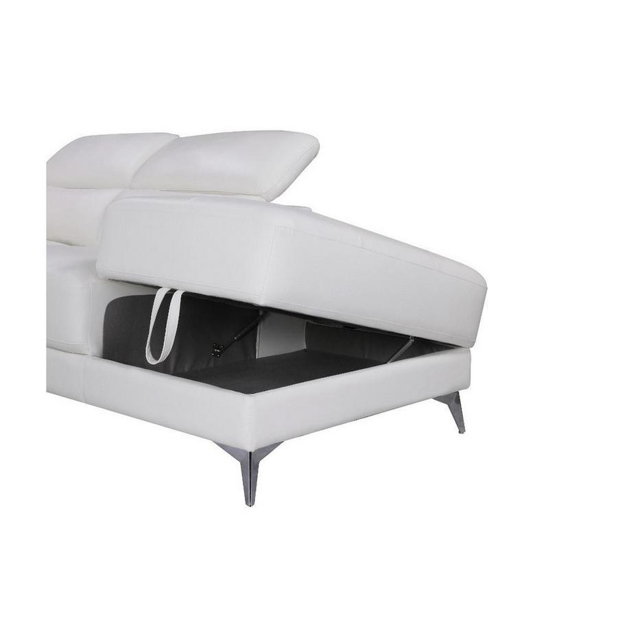 LINEA SOFA Relaxsofa Ecksofa Leder elektrisch PASCALINE Elfenbein Ecke Rechts  