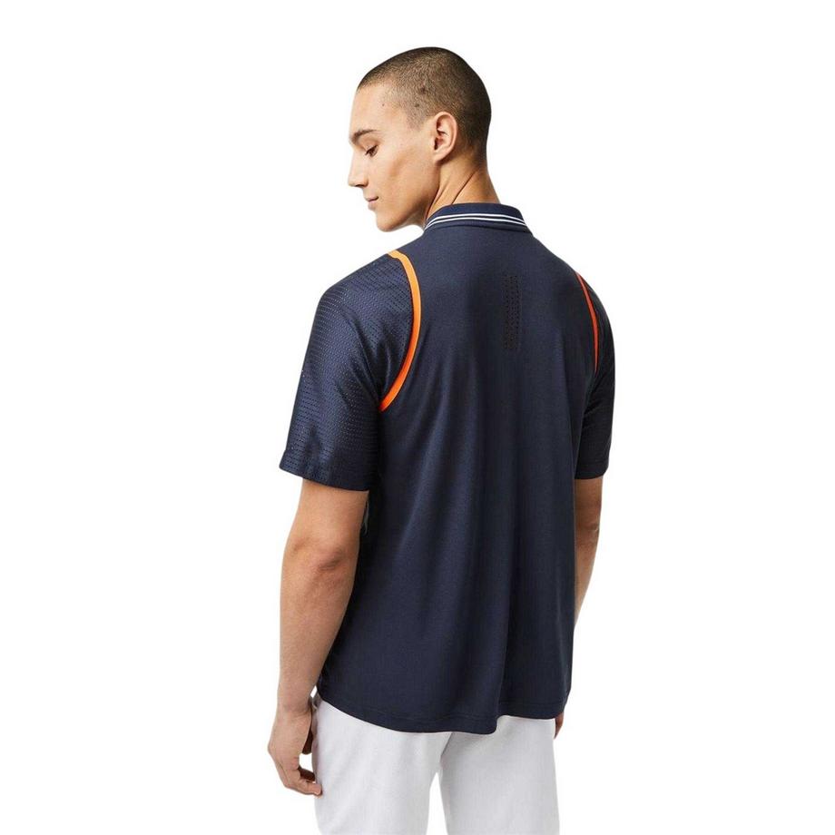 LACOSTE Slim Fit Poloshirt mit V-Ausschnitt und Kontrastbesatz  