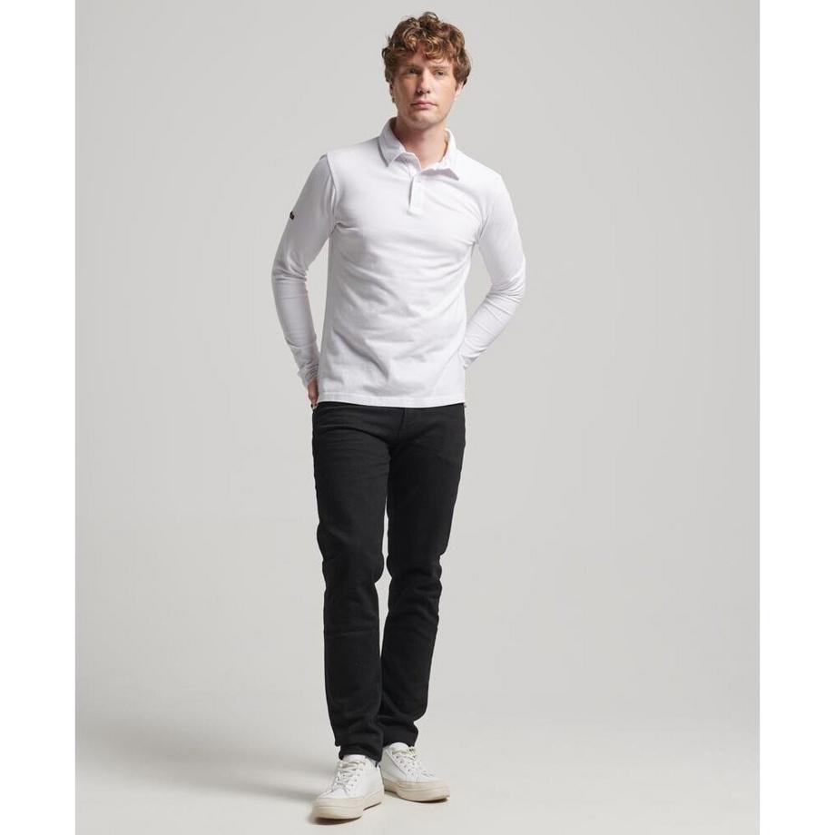 Superdry Studios Langarm Jersey Poloshirt  
