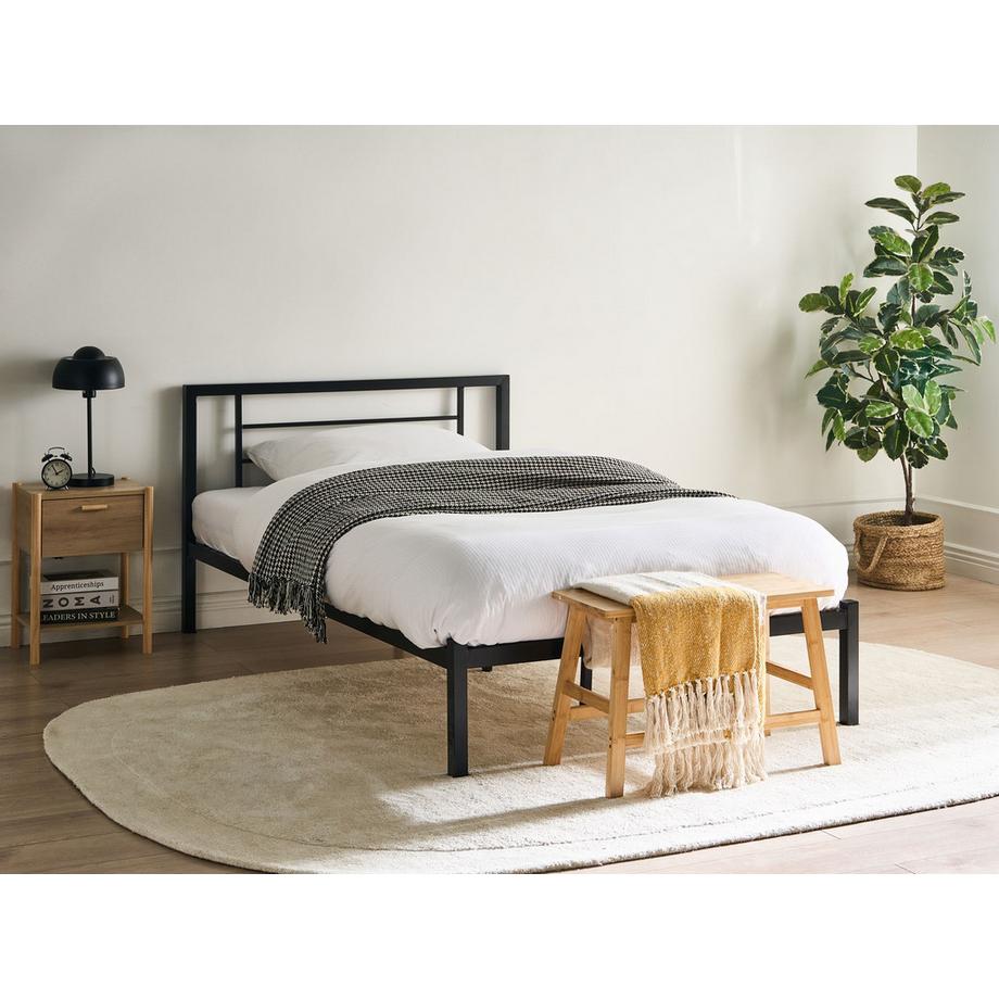 Beliani Bett mit Lattenrost aus Stahl  CUSSET  
