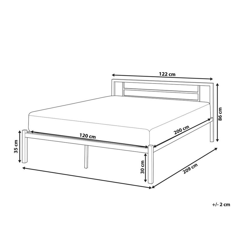 Beliani Bett mit Lattenrost aus Stahl  CUSSET  