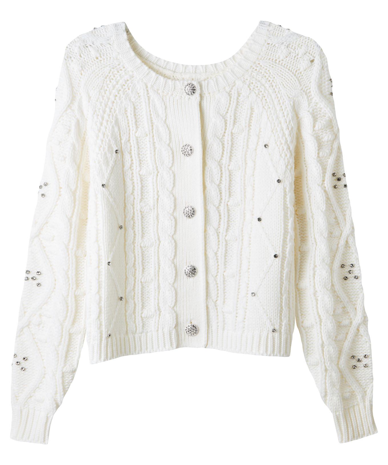 Joe Browns Diamanté Zopfmuster Strickjacke  