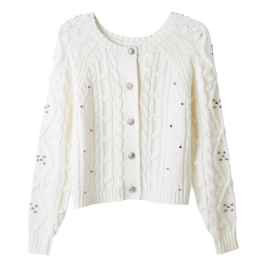 Joe Browns Diamanté Zopfmuster Strickjacke  