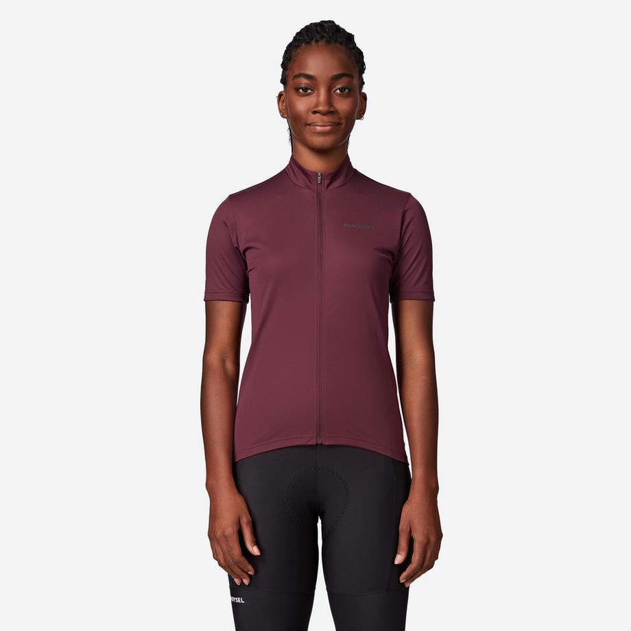 Maillot vélo manches courtes femme Essential polyester