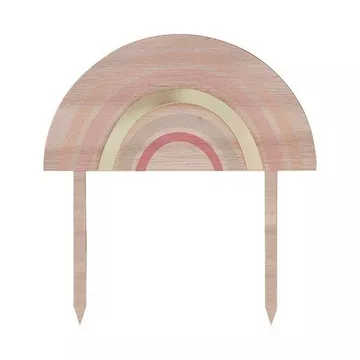 Regenbogen-Cake Topper aus Holz & Acryl