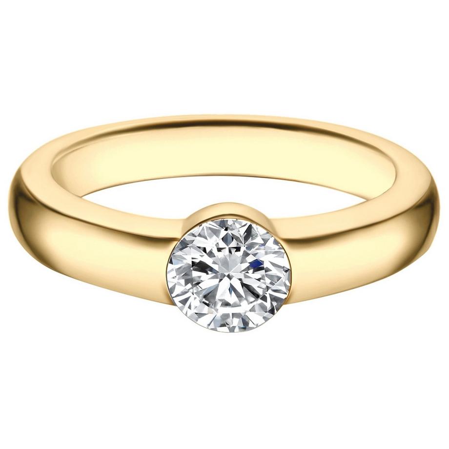Bague Bande Argent Sterling Zirconium
