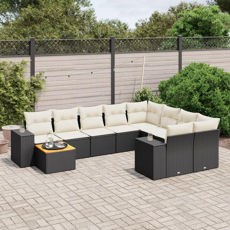 VidaXL set divano da giardino Polirattan  