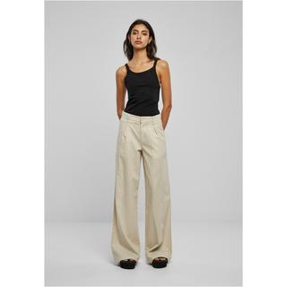 URBAN CLASSICS Pantalon large mélange de lin femme  