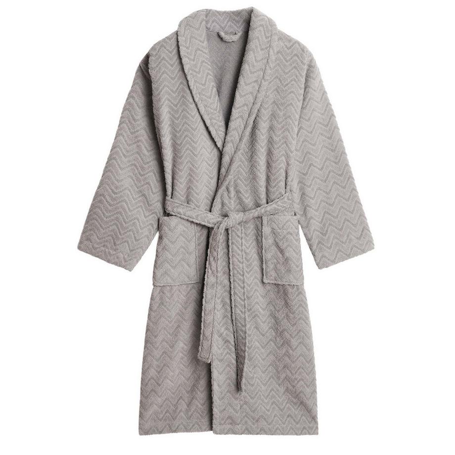 Accappatoio Unisex Confezione da 1 Vestibilità confortevole-JACQUARD HERRINGBONE ROBE