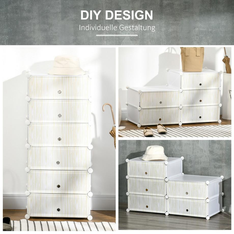 HOMCOM Meuble à chaussures DIY  