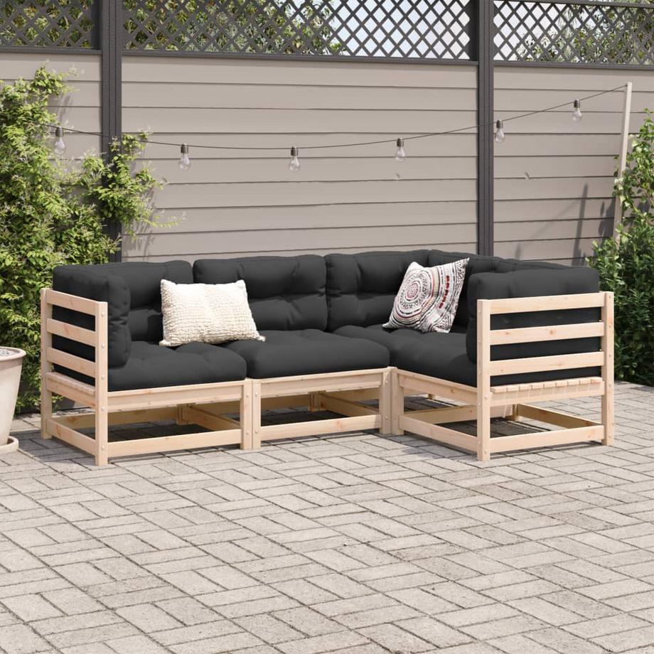 VidaXL set divano da giardino Legno di pino  