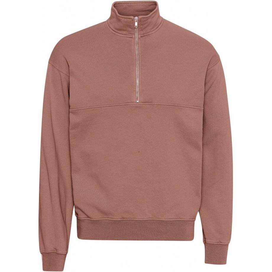 Colorful Standard Sweatshirt Quarter Zip Organic Rosewood Mist  