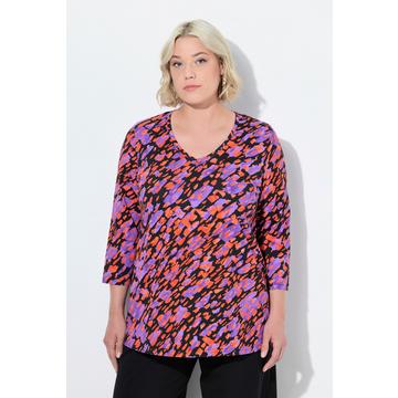 Maglia dal taglio svasato con scollo a V e maniche a 3/4